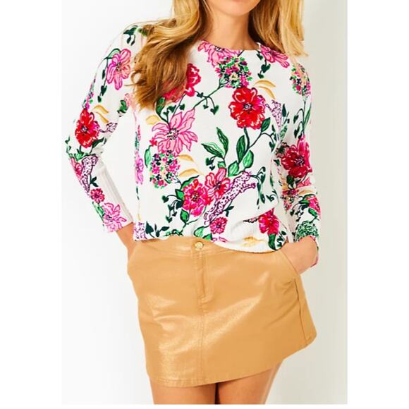 New Lilly Pulitzer Colette Stretch Shimmer Skirt Size 12 - Picture 1 of 4